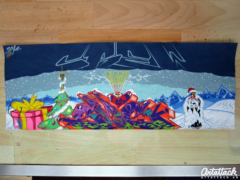 Blesk skeč - Ako vzniká vianočný graffiti sketch