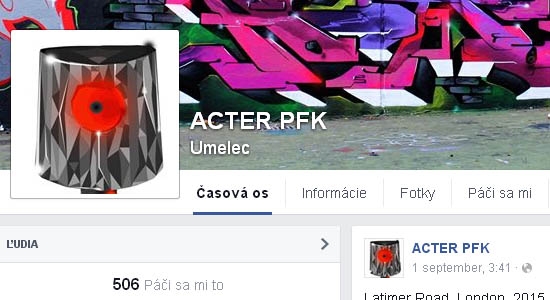 Facebook stránky Graffiti - Acter PFK