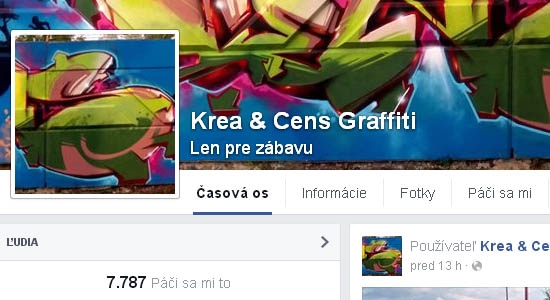 Facebook stránky Graffiti - Krea & Cens
