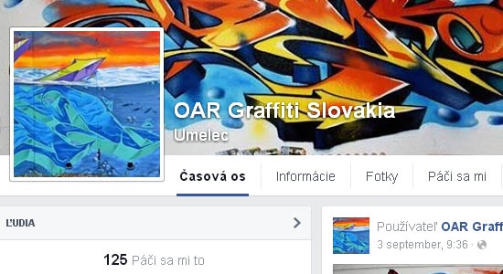 Facebook stránky Graffiti - OAR Graffiti Slovakia