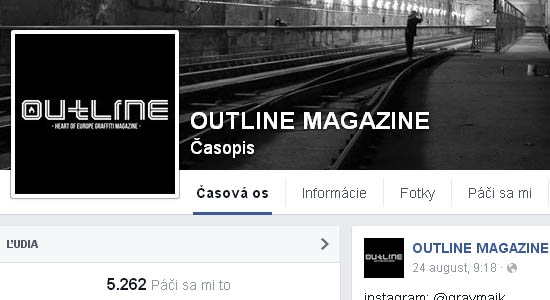Facebook stránky Graffiti - Outline Magazine