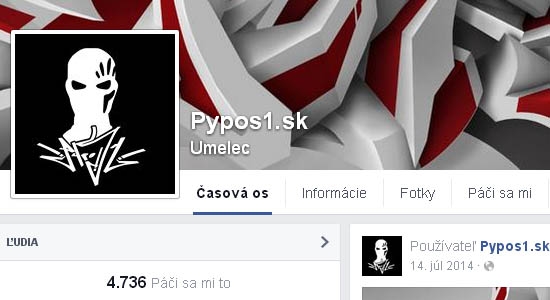 Facebook stránky Graffiti - Pypos1.sk