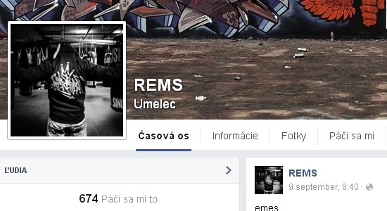 Facebook stránky Graffiti - Rems