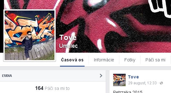 Facebook stránky Graffiti - Tove