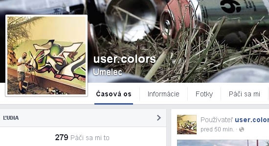 Facebook stránky Graffiti - user.colors