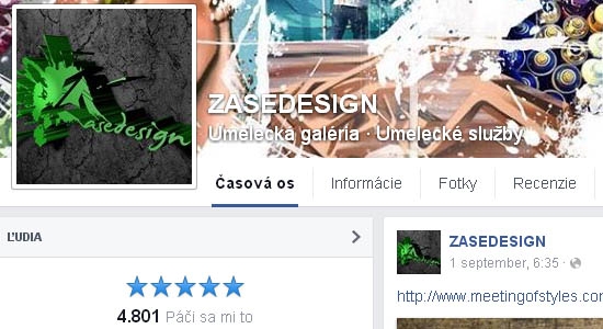 Facebook stránky Graffiti - Zasedesign