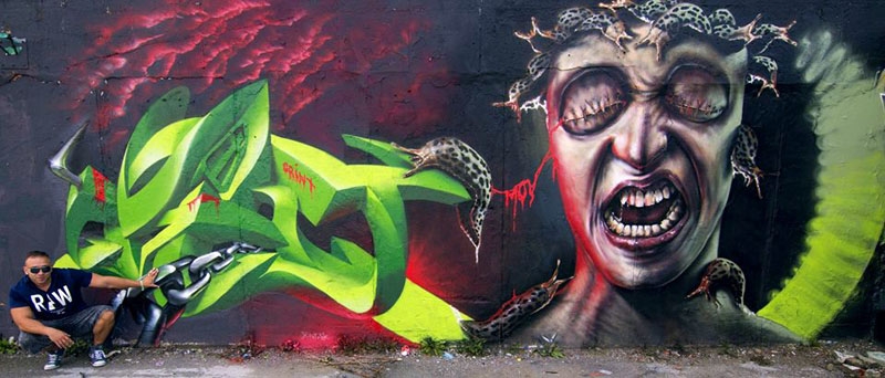 Grint 3D plastic graffiti