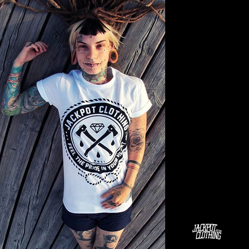 Jackpot Clothing - Tričko Crew Biele