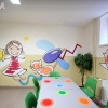Maľba v priestoroch jedálne základnej školy