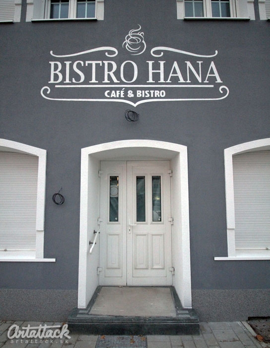 Maľovanie reklamného nápisu na stenu - Logo