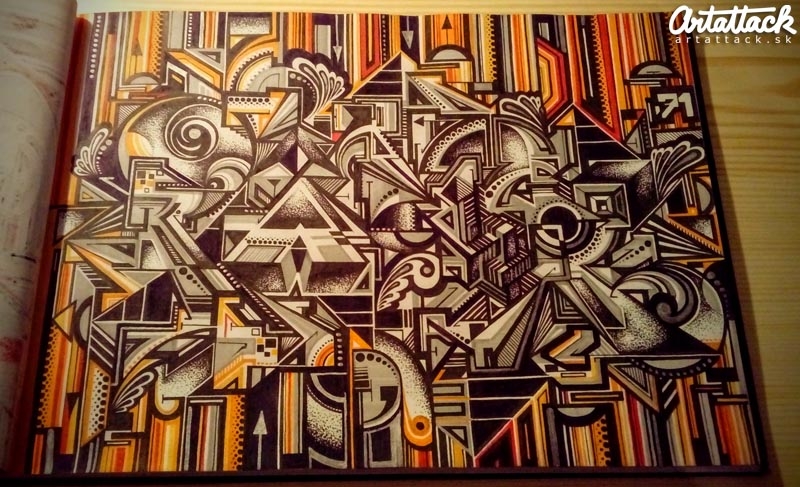 Panika 71 Graffiti Sketches z Banskej Bystrice