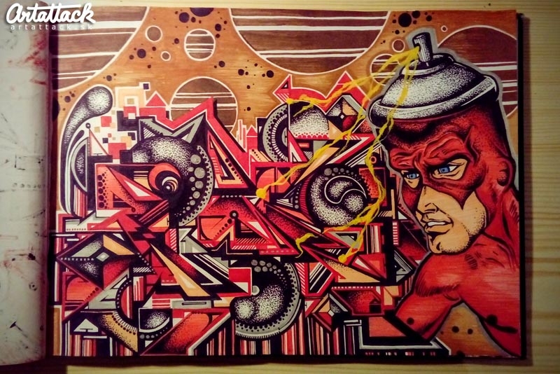 Panika 71 Graffiti Sketches z Banskej Bystrice