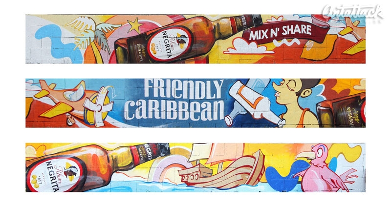 Reklamná maľba na alkoholický nápoj Rhum Negrita