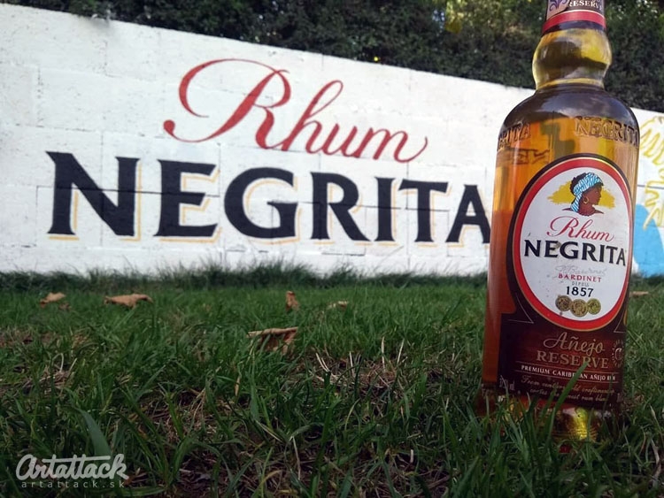 Reklamná maľba na alkoholický nápoj Rhum Negrita
