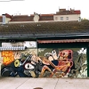 Nychos a Lugosis, stánok na trhu, Naschmarkt, Viedeň, 2016