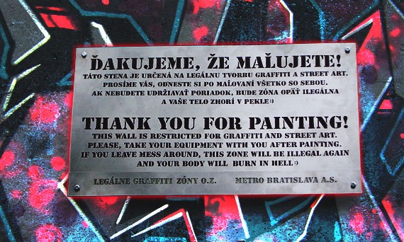 Graffiti & street art zone Bratislava