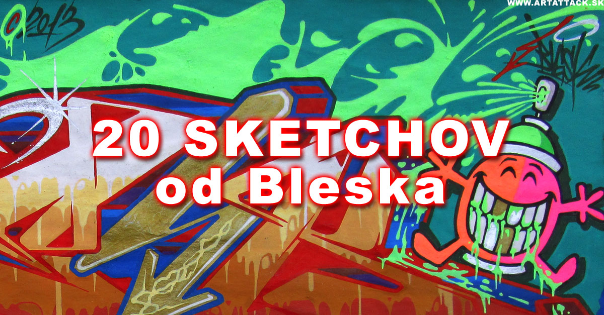 20 krutých graffiti sketchov od Bleska