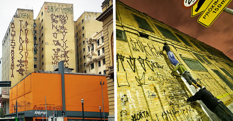 Pichação nie je graffiti ale forma revolty voči mestu