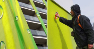 Grafity dizajn na bytovom dome v Bratislave