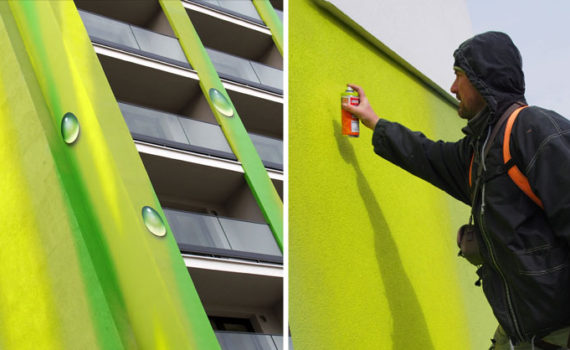 Grafity dizajn na bytovom dome v Bratislave