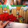 Blesk-ov seriál kreslenia: Vznik farebného graffiti sketchu